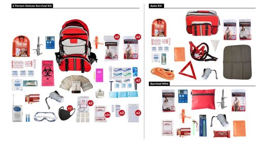 Preparedness Package 2 Person Outdoor. Car, Home